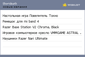 My Wishlist - shortdeath
