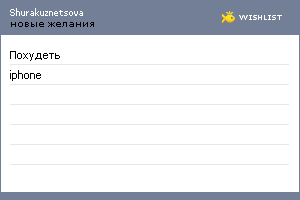 My Wishlist - shurakuznetsova