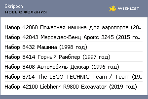 My Wishlist - skripoon