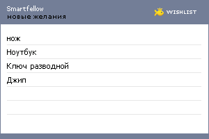 My Wishlist - smartfellow