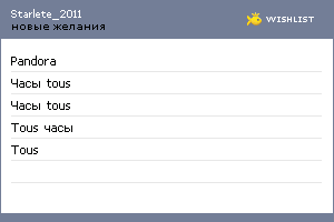 My Wishlist - starlete_2011