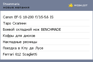 My Wishlist - steammaria
