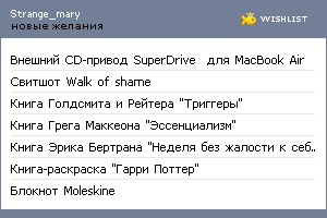 My Wishlist - strange_mary