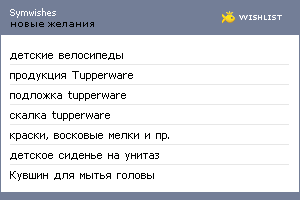 My Wishlist - symwishes