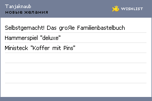 My Wishlist - tanjaknaub