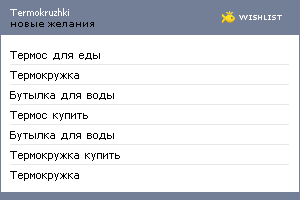 My Wishlist - termokruzhki