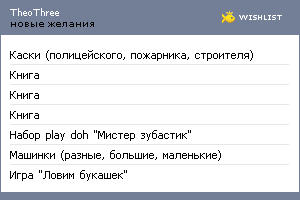 My Wishlist - theothree