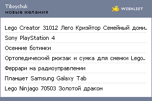 My Wishlist - tiboychuk