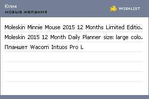 My Wishlist - tigradivannaia