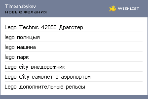 My Wishlist - timoshabykov