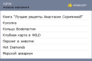 My Wishlist - tiyuva