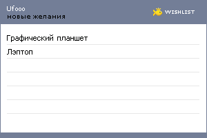 My Wishlist - ufooo