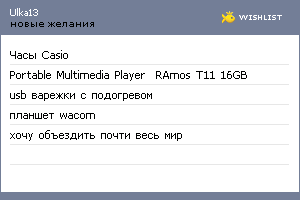 My Wishlist - ulka13