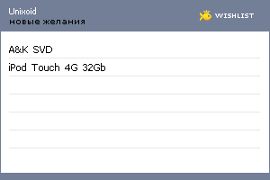 My Wishlist - unixoid