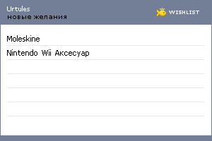 My Wishlist - urtules