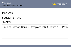 My Wishlist - varishka