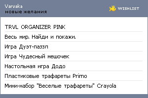 My Wishlist - varvaka