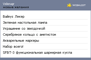 My Wishlist - velenagr