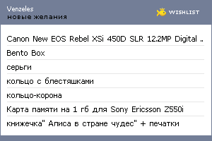 My Wishlist - venzeles