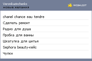 My Wishlist - veronikazinchenko