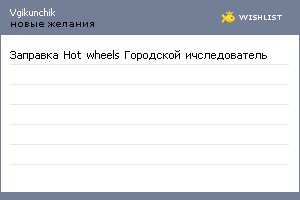 My Wishlist - vgikunchik
