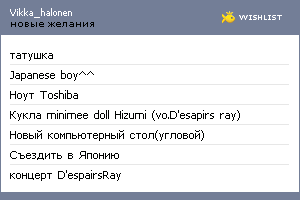 My Wishlist - vikka_halonen