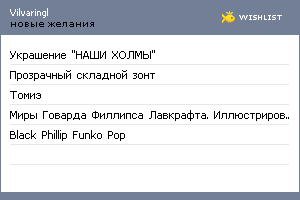 My Wishlist - vilvaringl