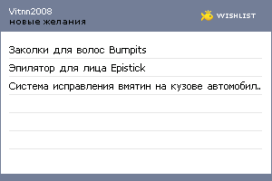 My Wishlist - vitnn2008