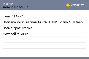 My Wishlist - viverlen