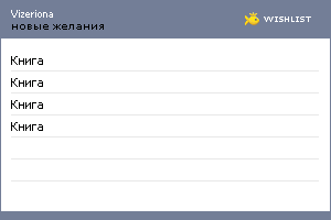 My Wishlist - vizeriona