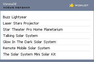 My Wishlist - vorona3d