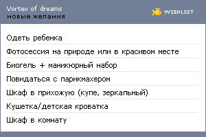 My Wishlist - vortexofdreams