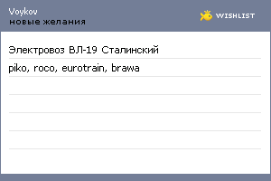 My Wishlist - voykov