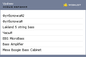 My Wishlist - vpakeev