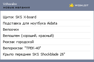 My Wishlist - vshuvalov