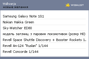 My Wishlist - walkvanja
