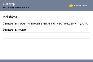 My Wishlist - watsyap