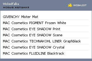 My Wishlist - wickedfalka