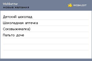 My Wishlist - wishbetter