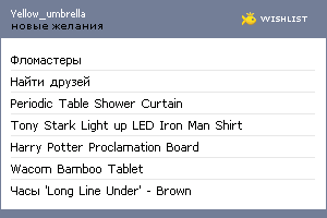 My Wishlist - yellow_umbrella