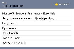 My Wishlist - yniil