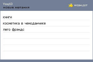 My Wishlist - youy13