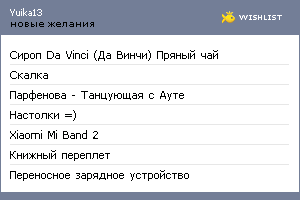 My Wishlist - yuika13