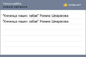 My Wishlist - yunusovaalinka