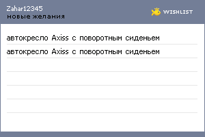 My Wishlist - zahar12345