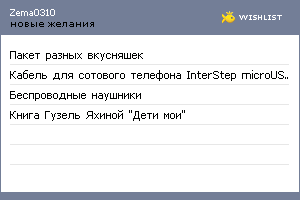 My Wishlist - zema0310