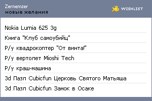 My Wishlist - zernemzer