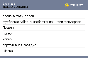 My Wishlist - zhasyaaa