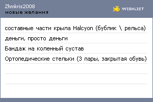 My Wishlist - zhmkris2008