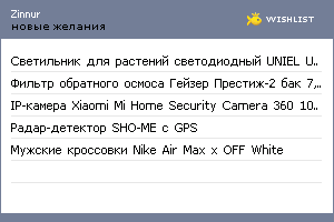 My Wishlist - zinnur